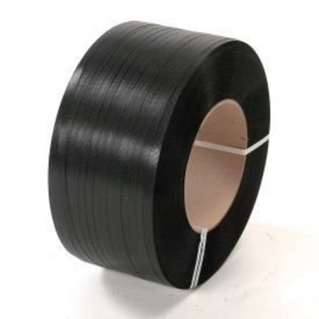 PAC STRAPPING PRODUCTS Global Industrial„¢ Polyester Strapping, 5/8"W x 4000'L x 0.040" Thick, Black 5840166B40W